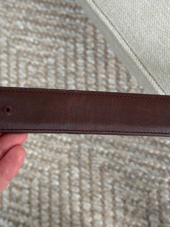 Hermès Reversible 32MM Belt Strap - Noir & Chocolat Box Leather (No Buckle) main image 9